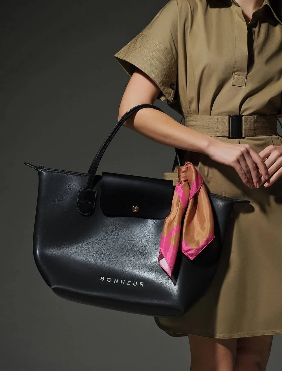 BONHEUR THE B+BAG N° 7  Siyah Deri