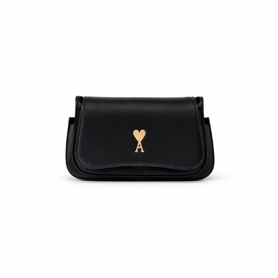 Ami Paris Small Glazed Black